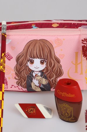 x Dekomus "Magic Girl Collection" Harry Potter Lisanslı Kırtasiye Seti Kalem Çantası,Cetvel,Kurşun Kalem,Silgi,Kalemtraş