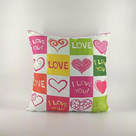 PAREDORA Patchwork Love Kırlent Kılıfı