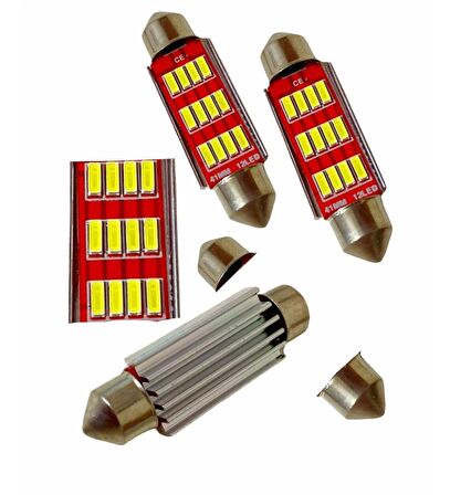 Sofit Led Beyaz 12 Volt - 24 Volt Uyumlu Canbus Soğutuculu 39mm 2 ADET