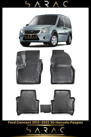 Ford Connect 2020 Model Araca Özel 3d Havuzlu Paspas