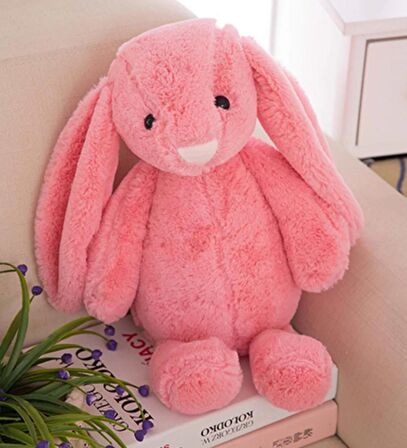 HEDİYELİ- Uyku Arkadaşım Uzun Kulak Bunny Peluş Tavşan 65 cm