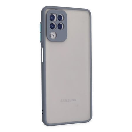 Samsung Galaxy A22 Kılıf Montreal Silikon Kapak - Gri