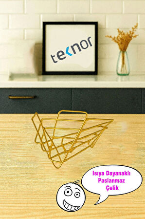 3'lü Servis Sunum Seti, Kağıt Havluluk, Kare Peçetelik, Üçgen Meyve Sepeti 