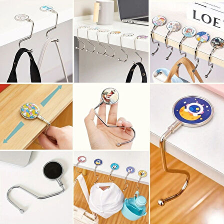 Evyora® Masaya Takılabilen Çanta Askısı Çanta Tipi Pratik Metal Çanta Kanca