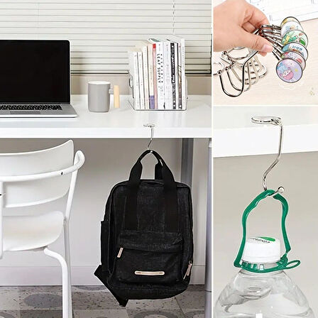 Evyora® Masaya Takılabilen Çanta Askısı Çanta Tipi Pratik Metal Çanta Kanca