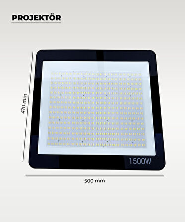 1500W Led Projektör 6500K Beyaz Işık