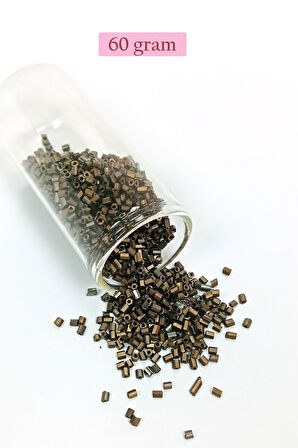 Kesme Cam Boncuk 2mm - 60 Gram - Mat Kahverengi - BNC396