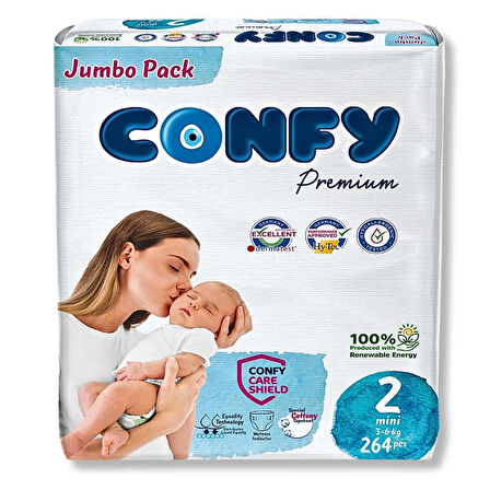 Premium 2 Numara Bebek Bezi Mini 3 - 6 Kg 320 Adet