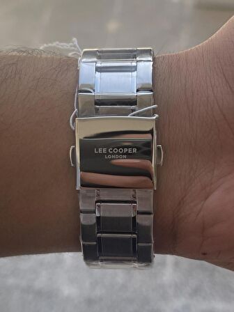 Lee Cooper dual time lı tüm fonkiyonları aktif çelik erkek kol saati LCR.LMG.0795.390