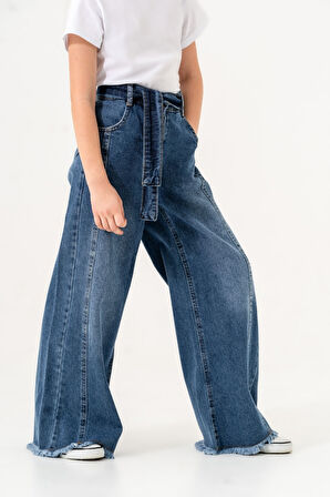 Kız Çocuk Aller Kemerli Kot Pantolon 2171