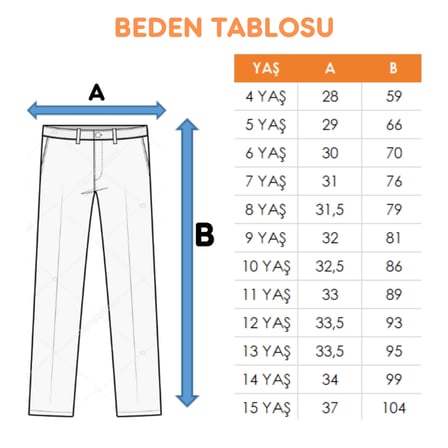 Kız Çocuk Çok Cepli Kargo Kot Pantolon 2187