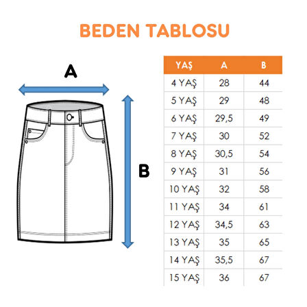Kız Çocuk Çok Cepli Kot Şort 2861