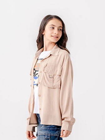 Kız Çocuk D Tokalı Ceket T-Shirt İkili Takım 1806