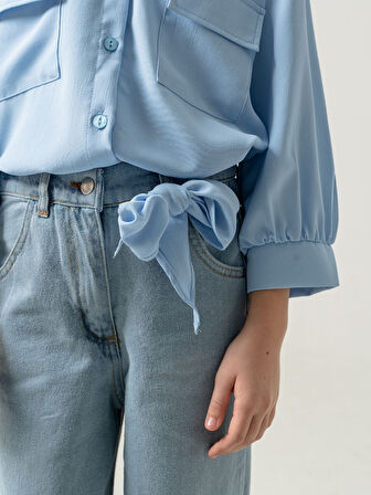 Kız Çocuk Dizi Açık Kot Pantolon 2181