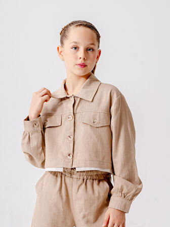 Kız Çocuk Etek Garnili Ceket 1547