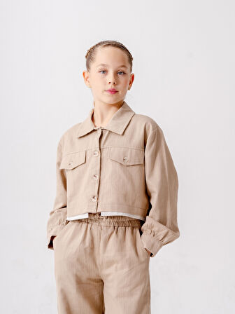 Kız Çocuk Etek Garnili Ceket 1547