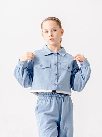 Kız Çocuk Etek Garnili Ceket 1547