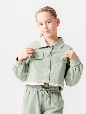 Kız Çocuk Etek Garnili Ceket 1547