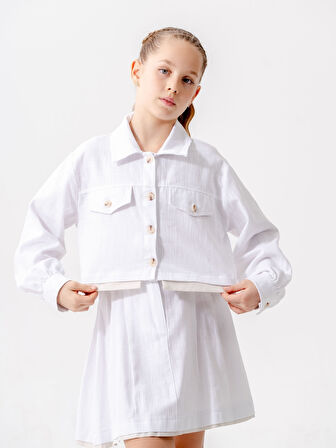 Kız Çocuk Etek Garnili Ceket 1547