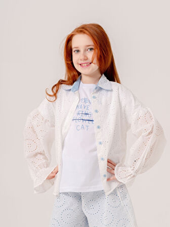 Kız Çocuk Fisto Gömlek T-Shirt İkili Takım 1804