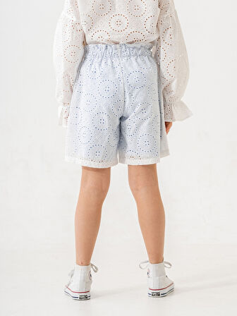 Kız Çocuk Fistolu Keten Şort 2866