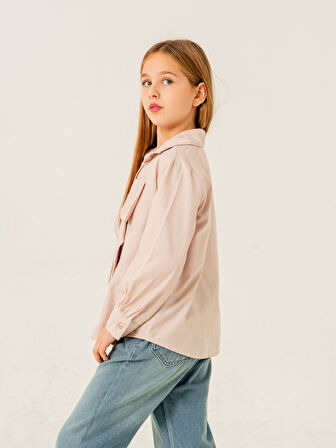 Kız Çocuk Fiyonklu Gömlek 3158