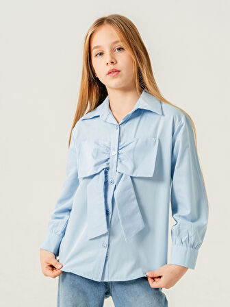 Kız Çocuk Fiyonklu Gömlek 3158