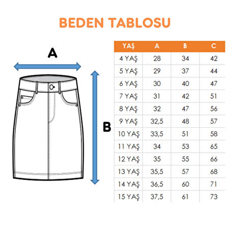 Kız Çocuk Gabardin Pileli Keten Etek 2958