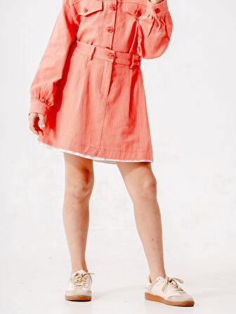 Kız Çocuk Garnili Kot Etek 2603