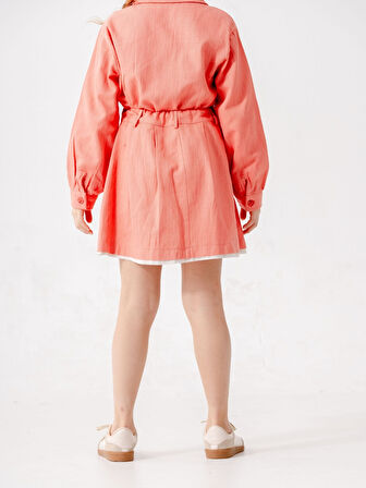 Kız Çocuk Garnili Kot Etek 2603