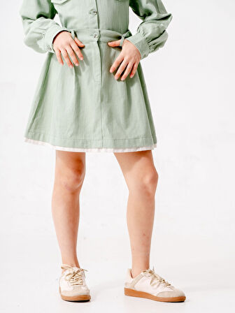 Kız Çocuk Garnili Kot Etek 2603