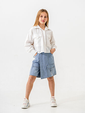 Kız Çocuk Gizli Patlı Gömlek 3161