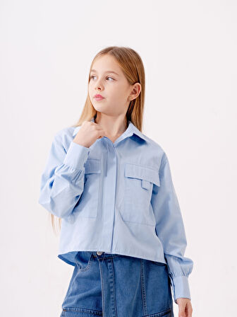 Kız Çocuk Gizli Patlı Gömlek 3161