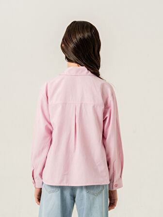 Kız Çocuk Kapak Taşlı Gömlek 3159