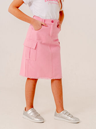 Kız Çocuk Kargo Keten Etek 2959