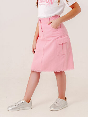 Kız Çocuk Kargo Keten Etek 2959