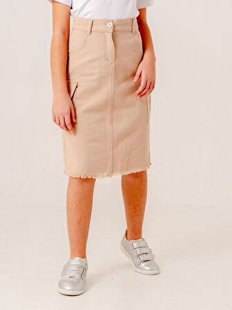 Kız Çocuk Kargo Keten Etek 2959