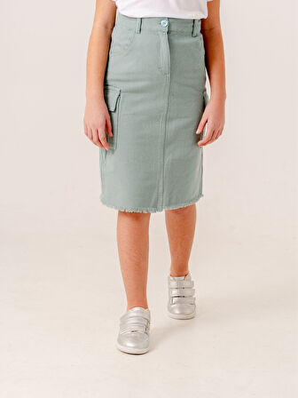 Kız Çocuk Kargo Keten Etek 2959