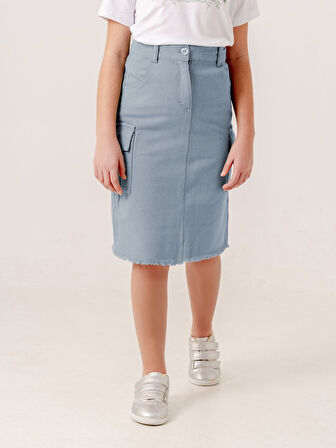 Kız Çocuk Kargo Keten Etek 2959