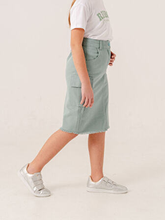 Kız Çocuk Kargo Keten Etek 2959