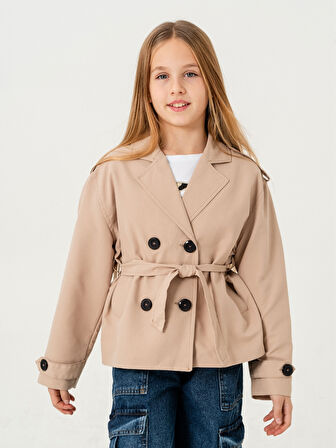 Kız Çocuk Kısa Trençkot Ceket 1545