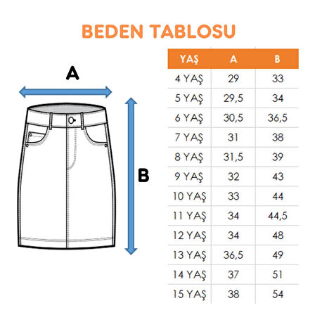 Kız Çocuk Klasik Kot Şort 2874