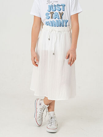 Kız Çocuk Kloş Keten Etek 2951