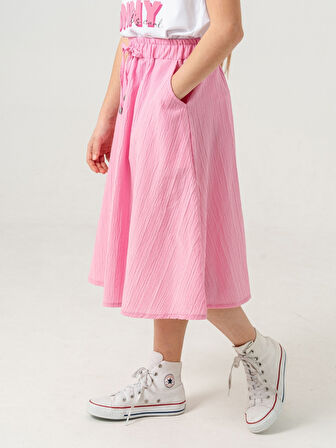 Kız Çocuk Kloş Keten Etek 2951