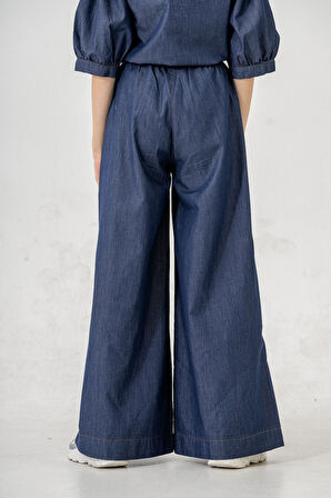 Kız Çocuk Lastikli Kot Pantolon 2206