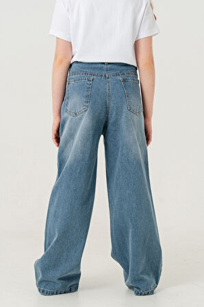 Kız Çocuk Ön Cepli Kot Pantolon 2179