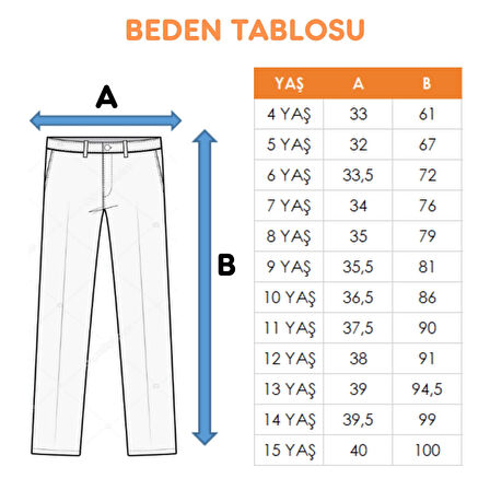 Kız Çocuk Paça Pensli Keten Pantolon 2566