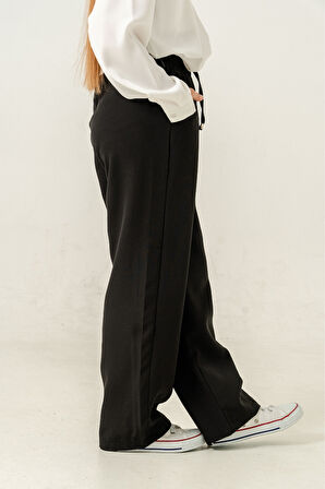 Kız Çocuk Paça Pensli Keten Pantolon 2566