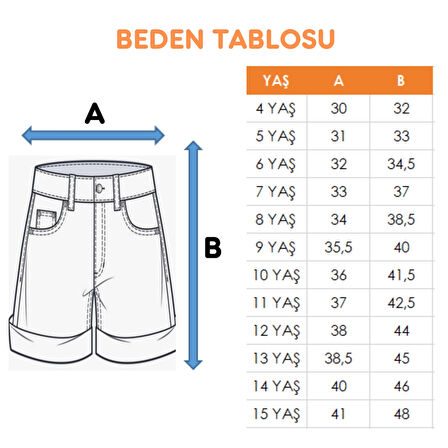 Kız Çocuk Paraşüt Şort 2855