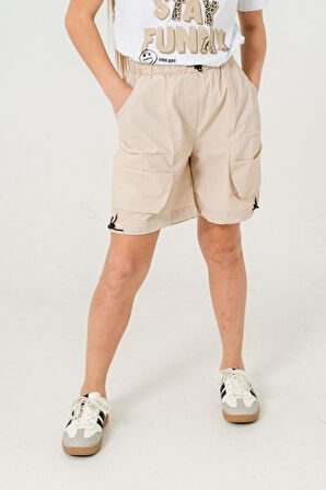 Kız Çocuk Paraşüt Şort 2855